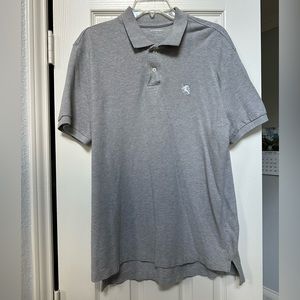 Express men’s heather grey polo Y2K shirt preppy Dadcore academia